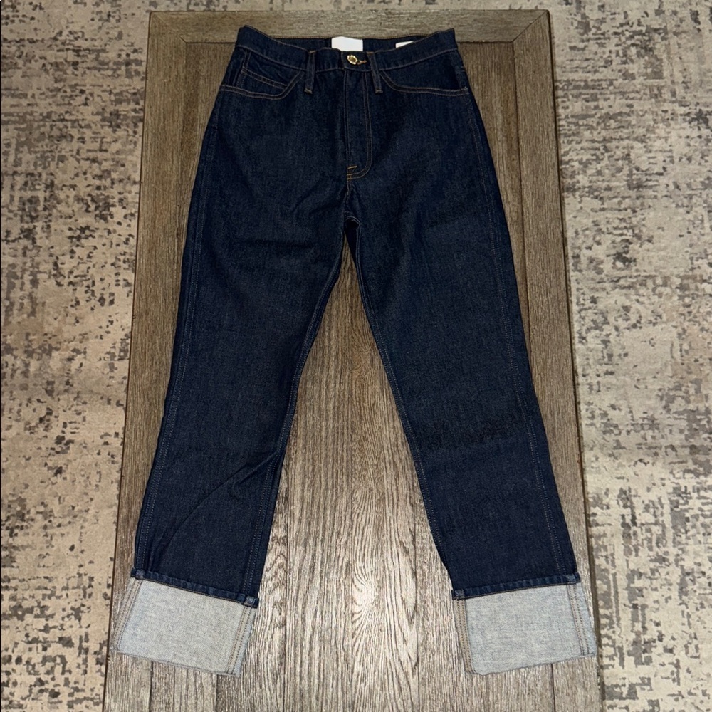 Frame Le Italien True Straight High Rise Jeans Rinse